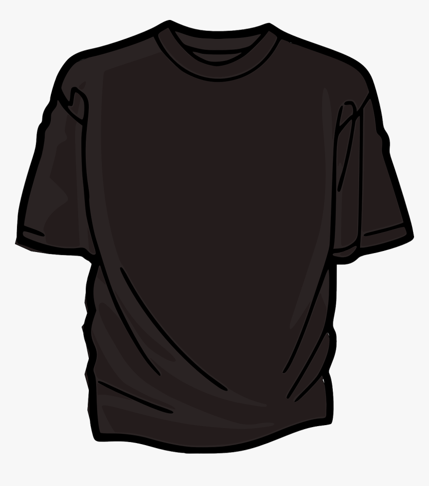 Shirt T-shirt Black Free Photo - T Shirt Clip Art Gray, HD Png Download, Free Download