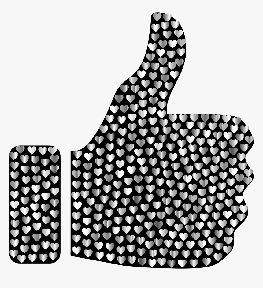 Prismatic Hearts Thumbs Up Silhouette 5 Clip Arts - Like Colorido Png, Transparent Png, Free Download