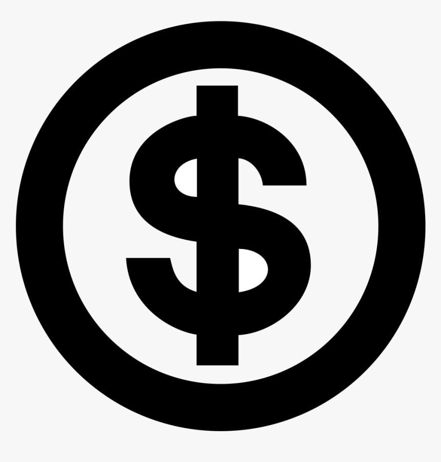 File - Aiga Cashier - Svg - Black And White Dollar Symbol, HD Png Download, Free Download
