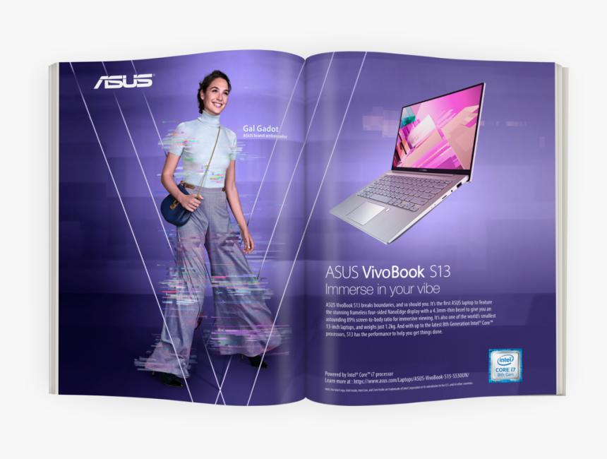 Gal Vivo2 - Gal Gadot Asus Vivobook, HD Png Download, Free Download