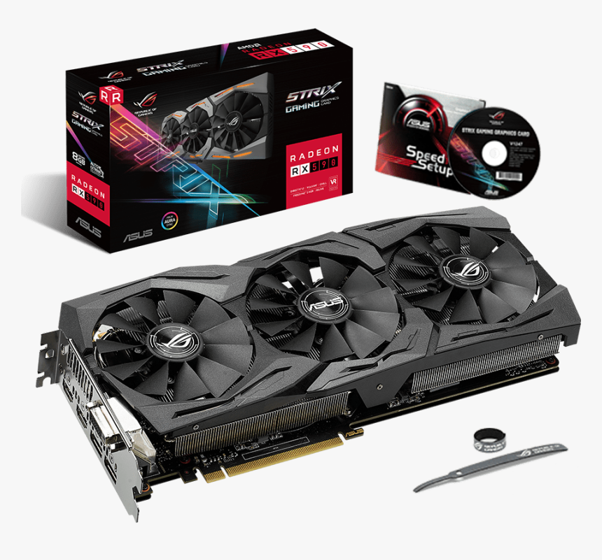 Rog Strix Rx590 8g Gaming, HD Png Download, Free Download