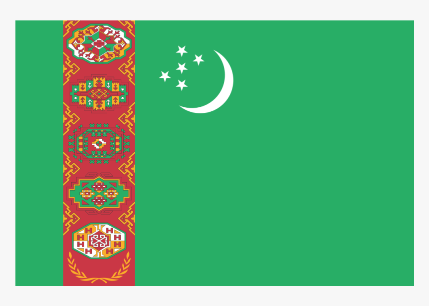 Tm Turkmenistan Flag Icon - Turkmenistan Flag With Name, HD Png Download, Free Download