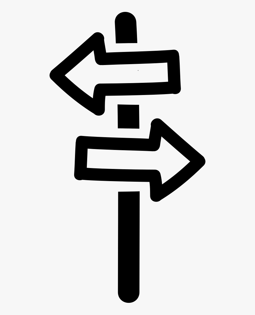 Directional Arrows Signal Drawn - Arrows Different Directions Icon, HD Png Download, Free Download