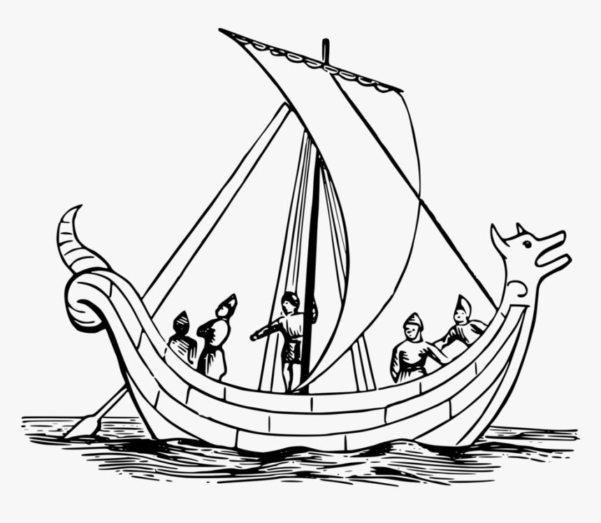 Caravel,ship,boat - Anglo Saxon Boat Drawing, HD Png Download, Free Download