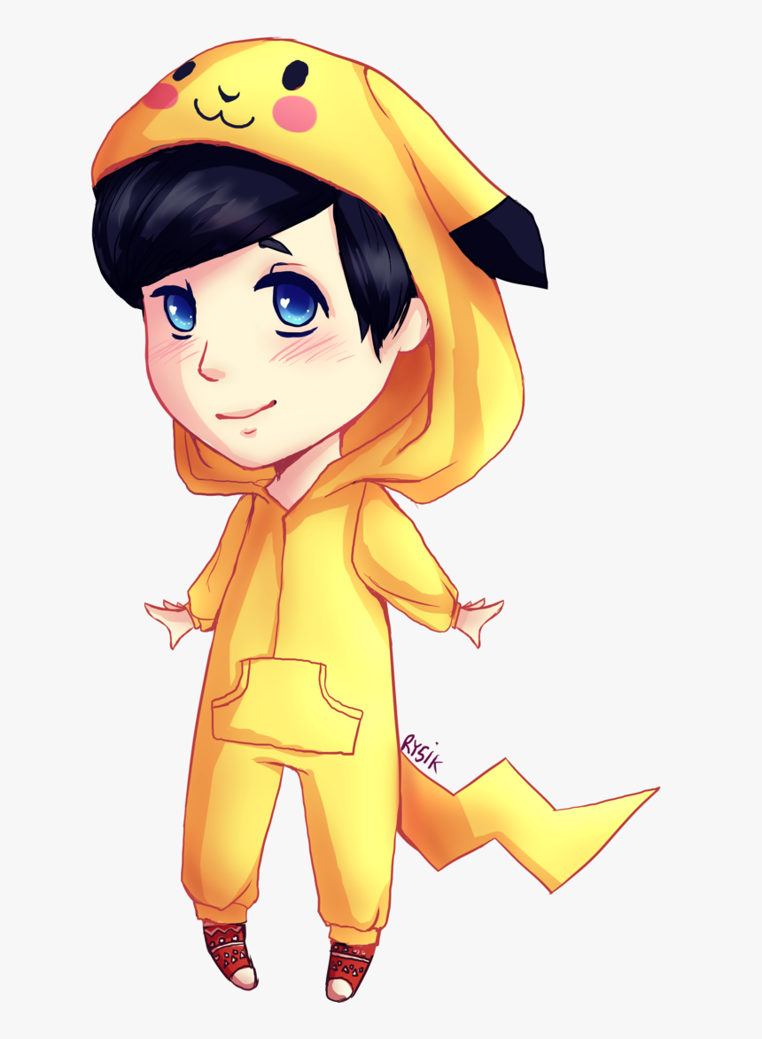 Phil Lester Cute Chibi By Rysikart On - Cartoon, HD Png Download, Free Download