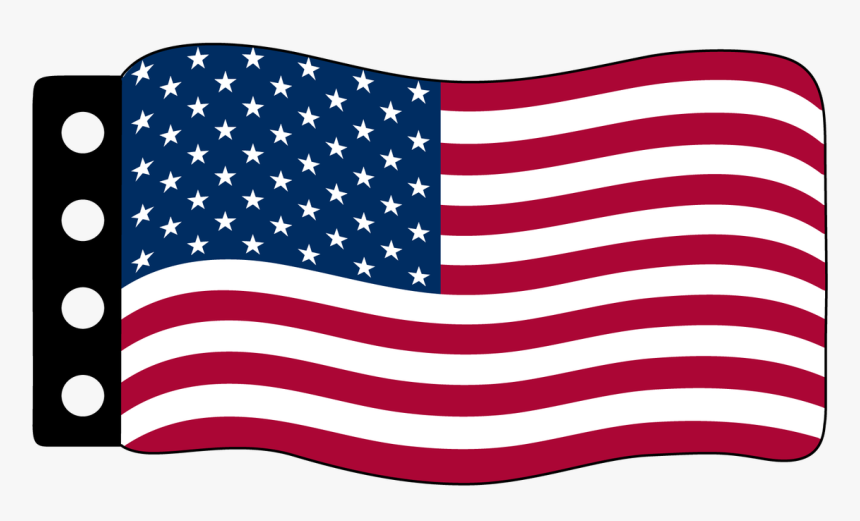 Usa Flag - Black And White American Flag Clipart, HD Png Download, Free Download