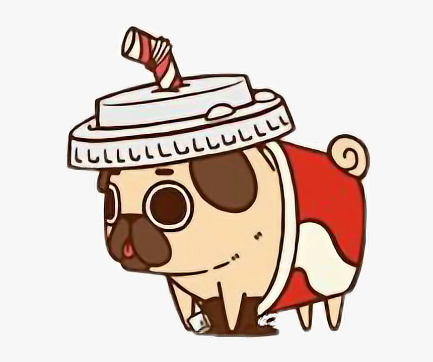 Cute Kawaii Pug Chibi Food Drink Sodafreetoedit - Pugs Dressed As Food, HD Png Download, Free Download