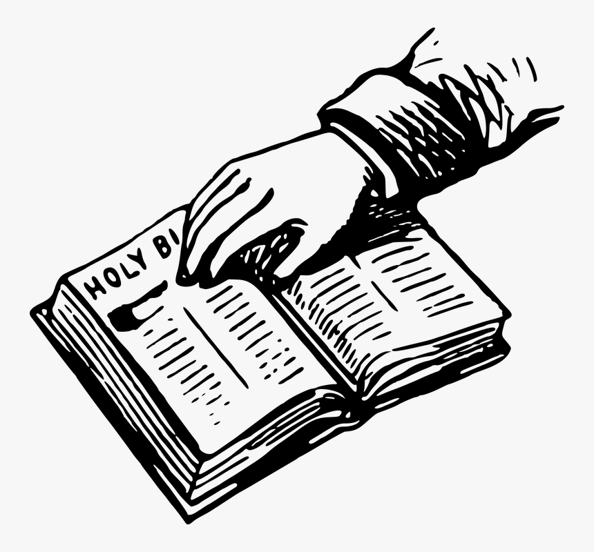 Bible, Book, Christian, Hand, Holy, Oath, Sacred, Swear - Drawing Holy Bible Hand, HD Png Download, Free Download