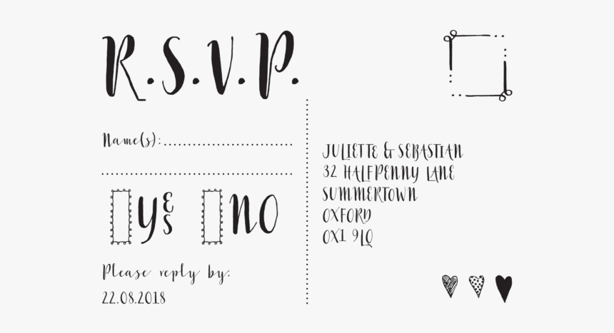 Rsvp Calligraphy, HD Png Download, Free Download