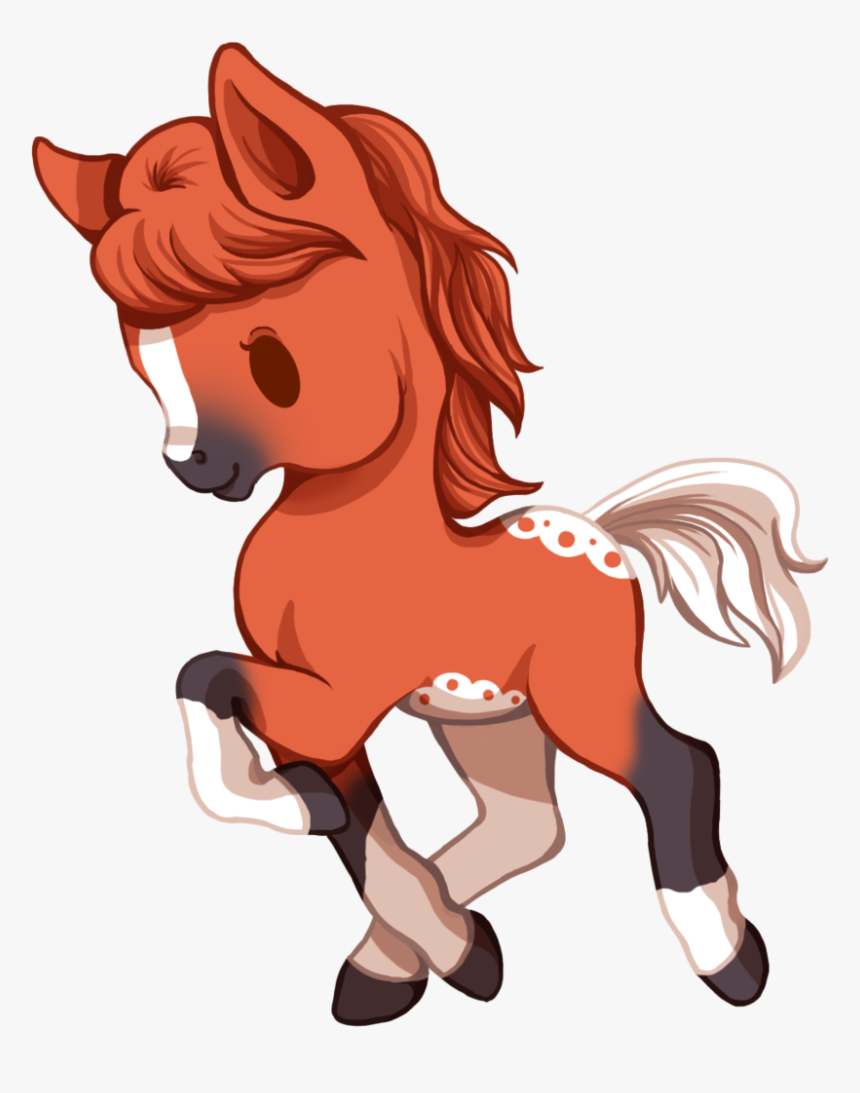 Transparent Horses Cute - Anime Cute Horse Drawing, HD Png Download, Free Download