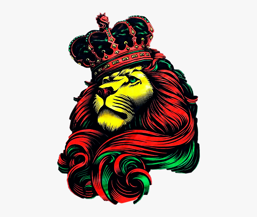 Og Abel Svart Crown Rasta T-skjorte - Rasta Lion With Crown, HD Png Download, Free Download