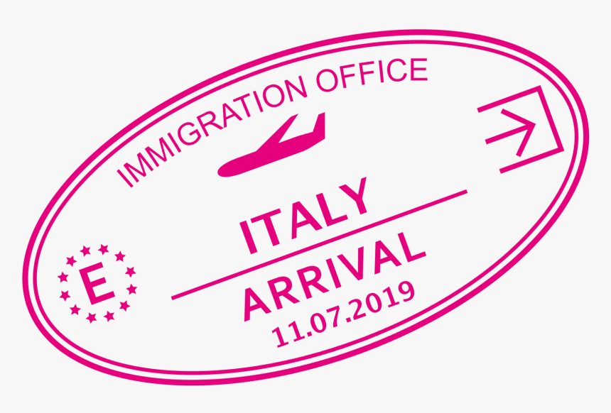 Italy Arrival Stamp - Circle, HD Png Download, Free Download