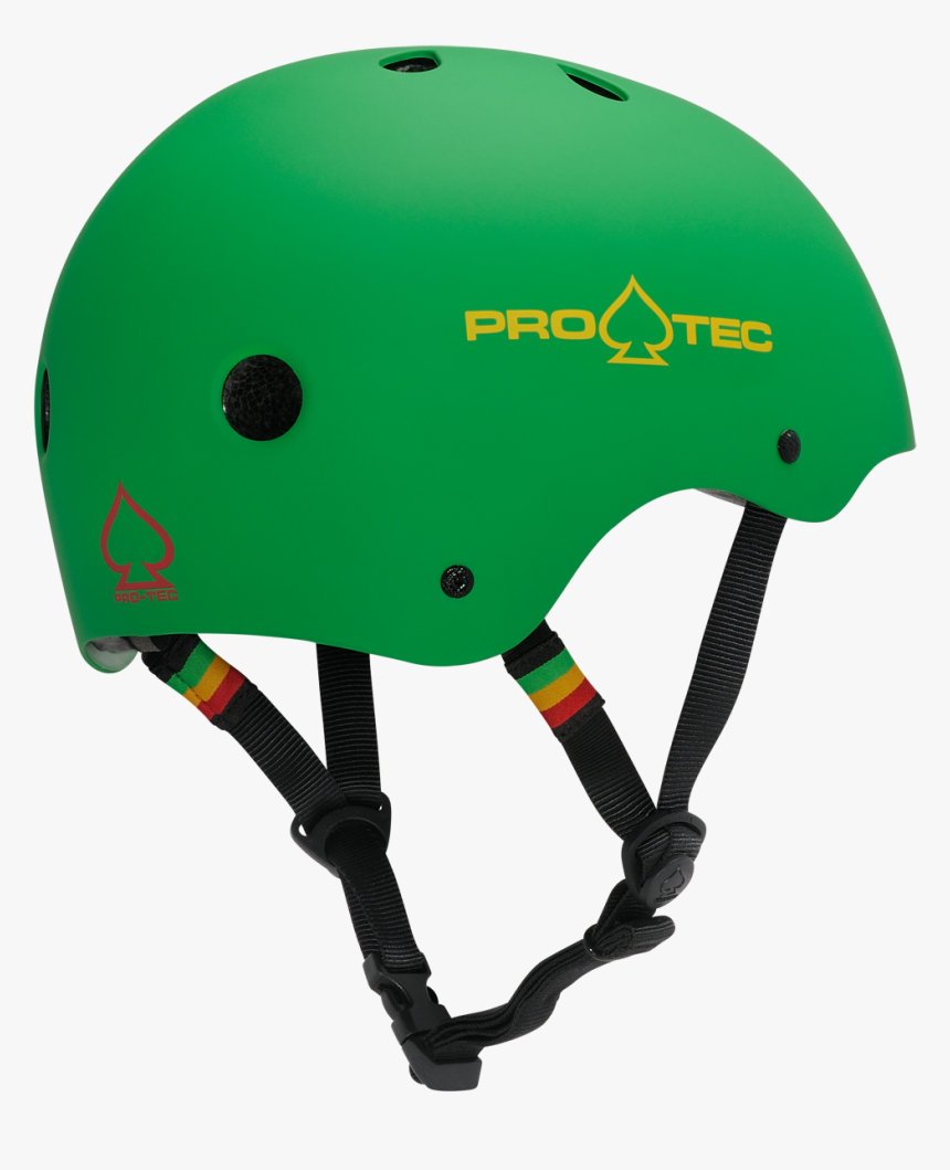 Classic Rasta Matte Green Bike Helmet, HD Png Download, Free Download