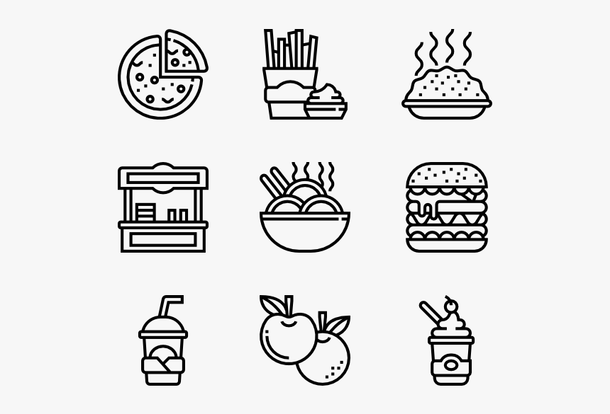 Street Food And Food Trucker - Cute Plane Icon Transparent Background, HD Png Download, Free Download