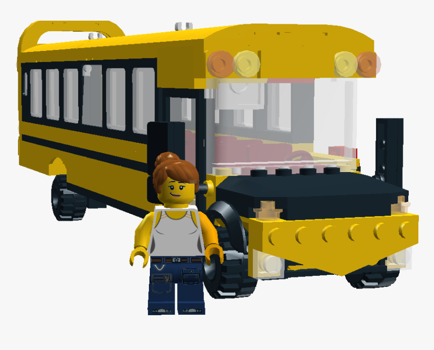 School Bus Bus Driver Window - Lego Cartoon Bus, HD Png Download, Free Download