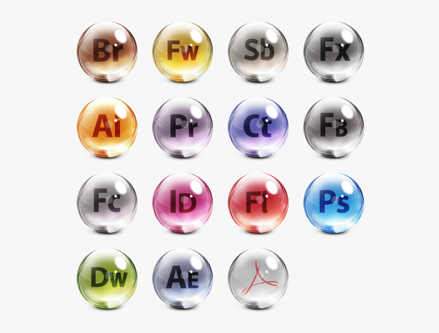 Adobe Icons Png - Icon Adobe Glass Png, Transparent Png, Free Download