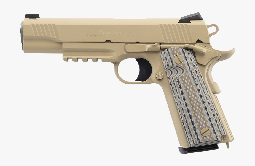 Colt 1911 Govt Rail Gun M45 Fde - Tokyo Marui 1911 Tan, HD Png Download, Free Download