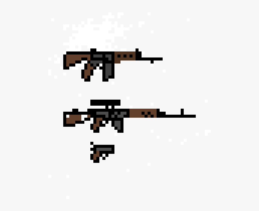 Ak 47 Pixel Art, HD Png Download, Free Download