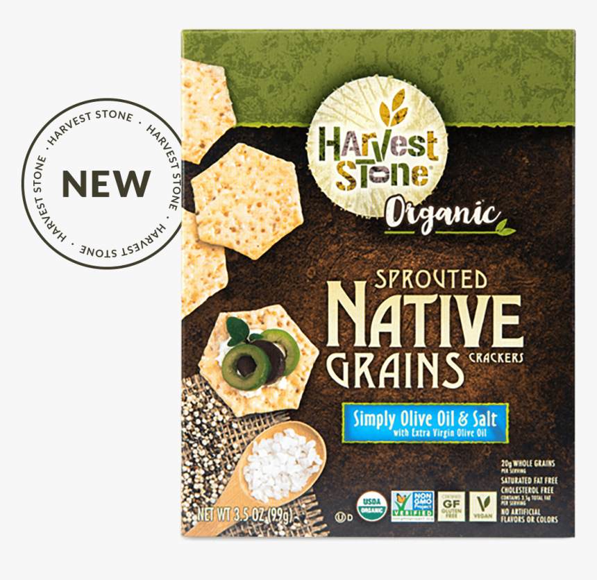 Sprouted Native Grains Olive Oil & Salt - Harvest Stone Crackers Peruvian, HD Png Download, Free Download