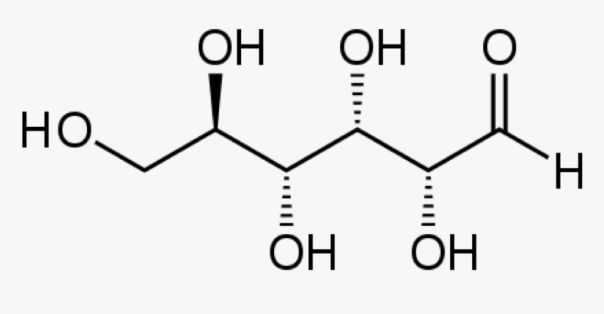 However, Glucose Is Often Depicted As A Linear Molecule - D Glucose Line Structure, HD Png Download, Free Download