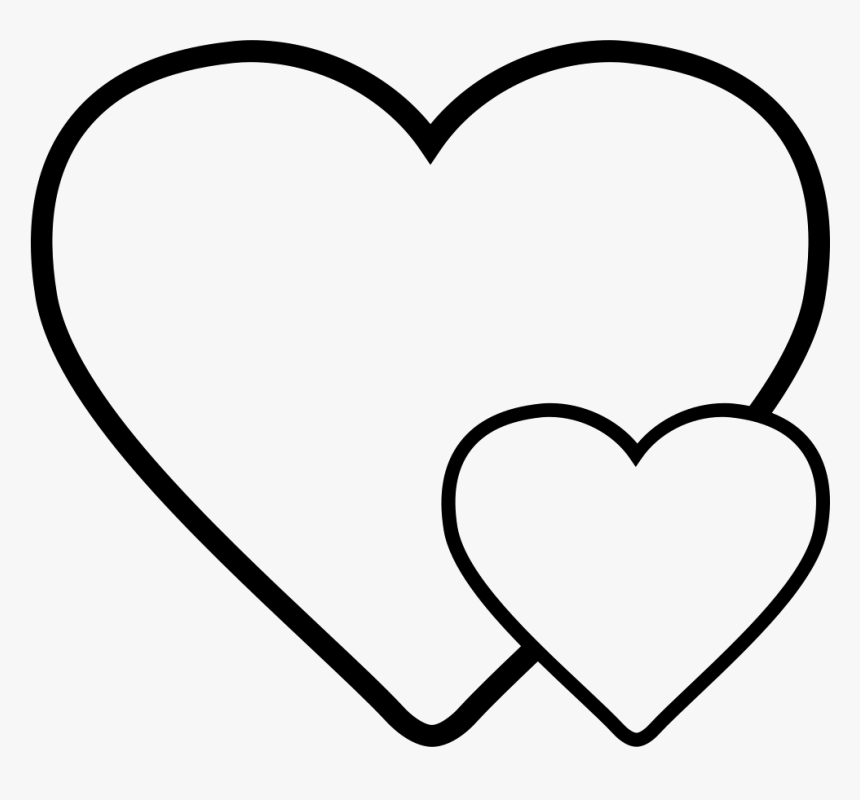 Hearts Svg Png Icon Free Download - Big And Small Heart, Transparent Png, Free Download