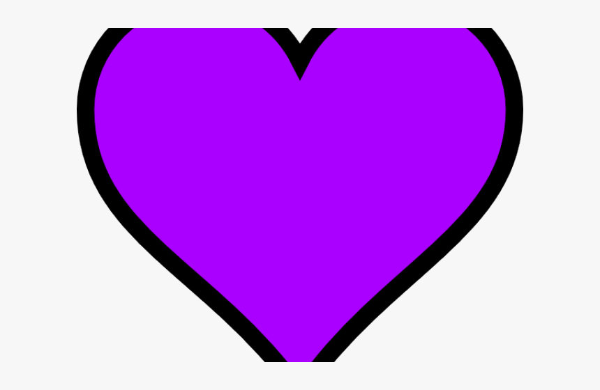 Small Heart Clipart - Purple Heart Sketch Png, Transparent Png, Free Download