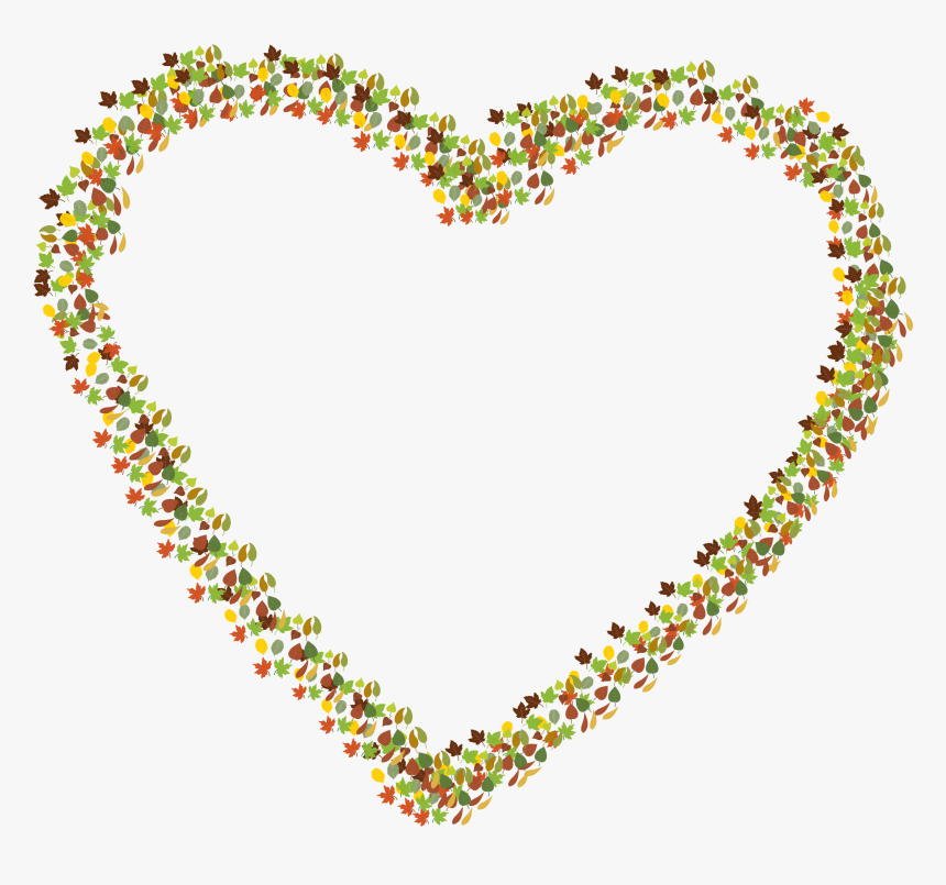 Leaves Heart 2 Clip Arts - Leaves Heart Png, Transparent Png, Free Download