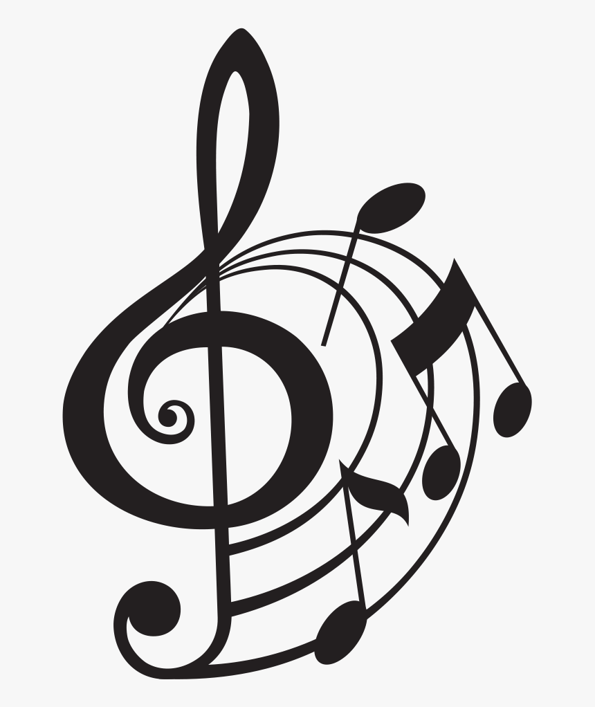 Musical Note Clef Drawing Musical Theatre - Fancy Treble Clef Clip Art, HD Png Download, Free Download