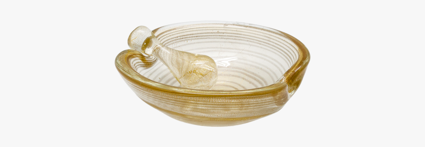 Murano Gold Swirl Crystal Mortar And Pestle - Serveware, HD Png Download, Free Download