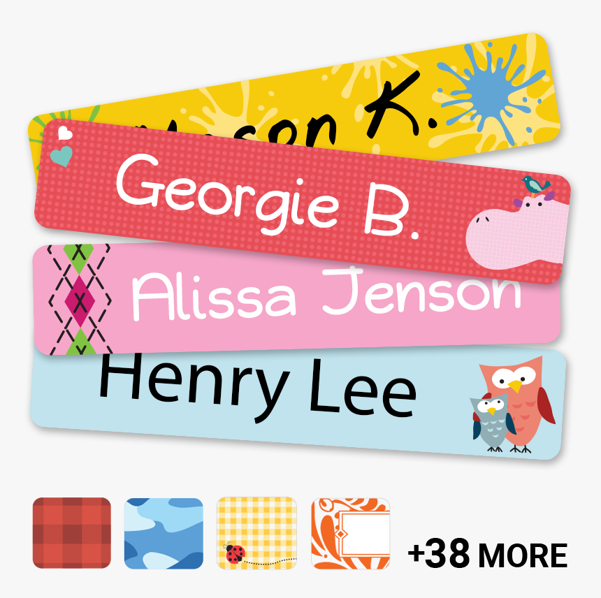 Kids Labels With Cool Designs And Trendy Patterns - Kids Labels, HD Png Download, Free Download