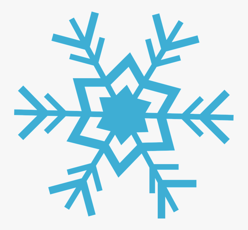 Flake, Snow, Blue, Ice, Winter, Snowflake - Transparent Snowflake, HD Png Download, Free Download