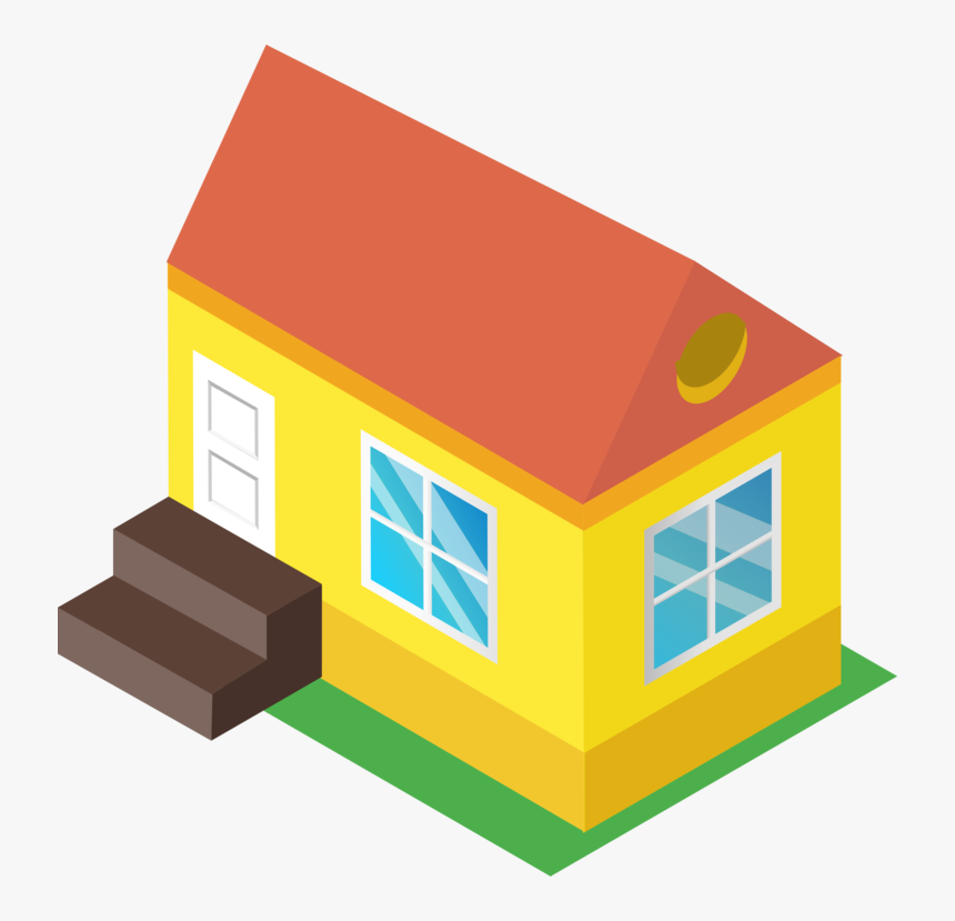 House,roof,real Estate - Isometric House Png, Transparent Png, Free Download