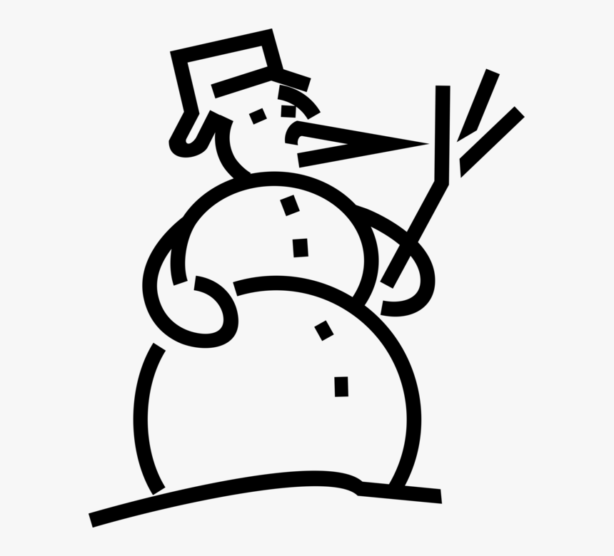 Vector Illustration Of Snowman Anthropomorphic Snow, HD Png Download, Free Download