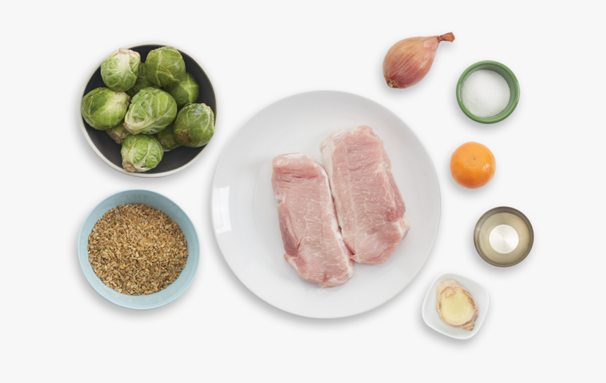Pork Chops & Freekeh Salad With Brussels Sprouts & - Brussels Sprout, HD Png Download, Free Download