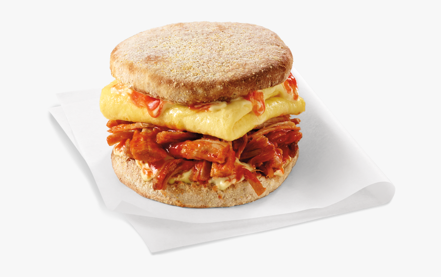 Pulled Pork & Eggs Sriracha Hollandaise Sandwich - Fast Food, HD Png Download, Free Download