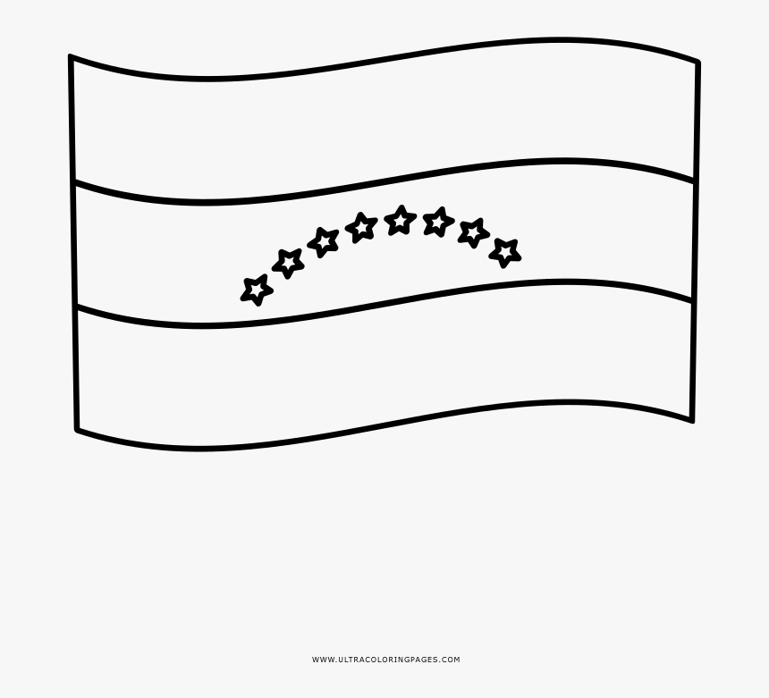 Venezuelan Flag Coloring Page - Line Art, HD Png Download, Free Download