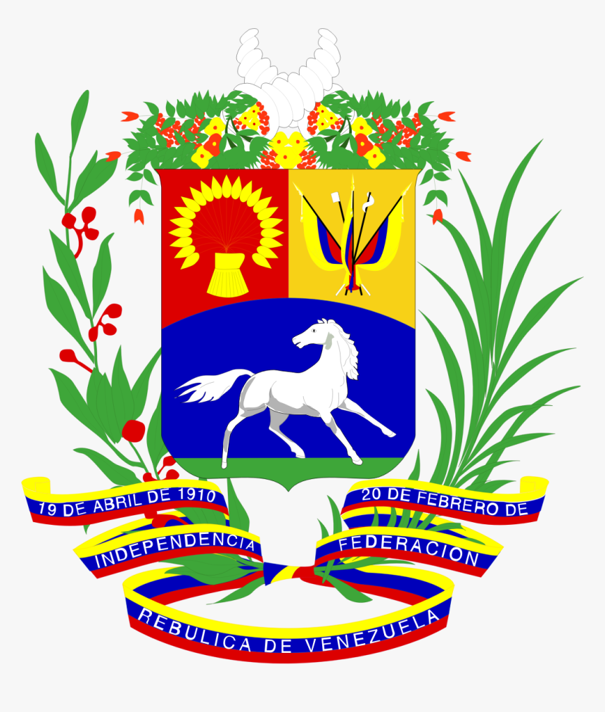 Venezuelan Shield Clip Arts - Venezuela Coat Of Arms, HD Png Download, Free Download