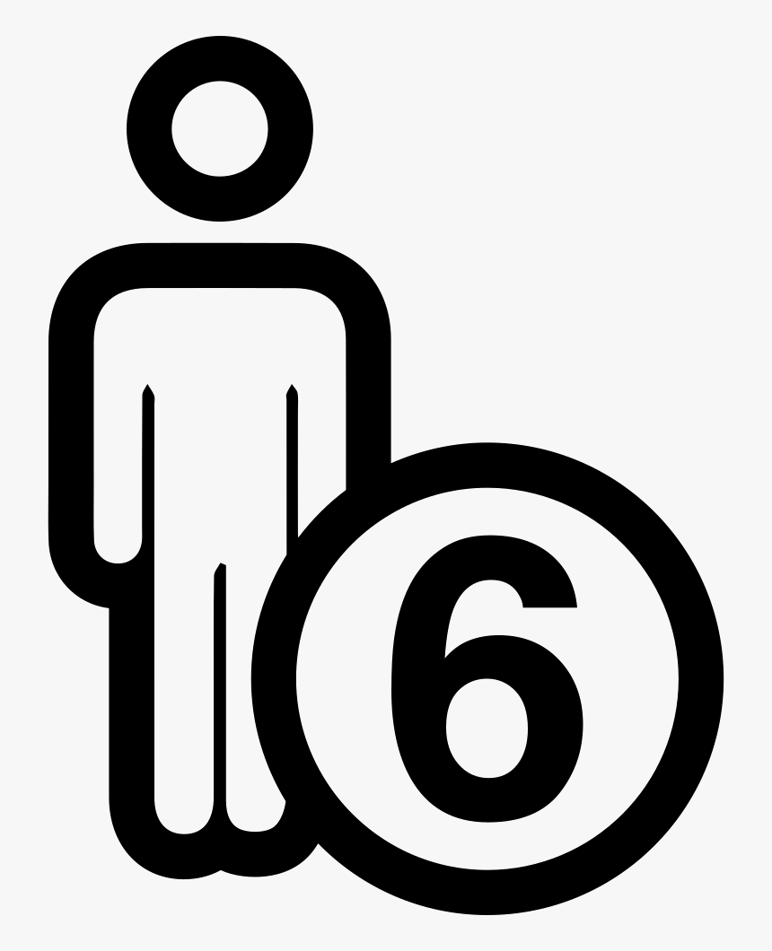 Six Persons Or Person Number 6 Symbol - 8 Person Icon, HD Png Download, Free Download