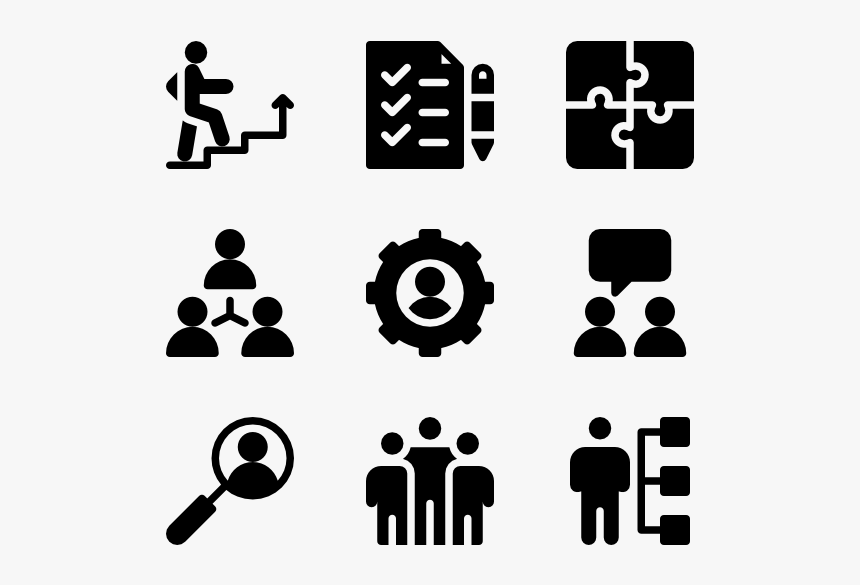 Group Of Icons Depicting Various Aspects Of Training - Icono De Mercado Png, Transparent Png, Free Download