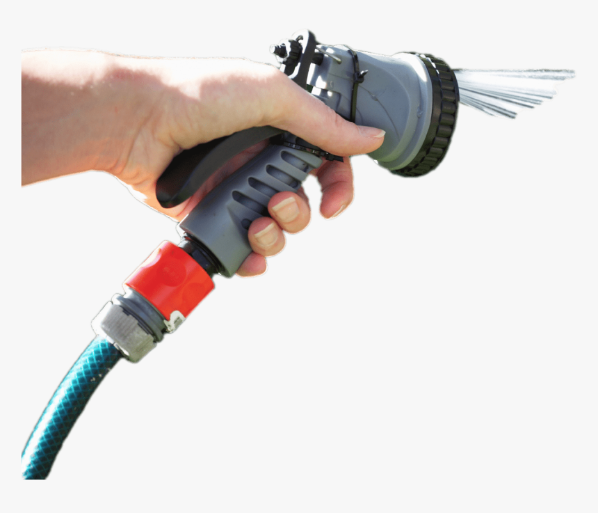 Woman Using A Garden Hose - Water Hose Nozzle Transparent, HD Png Download, Free Download