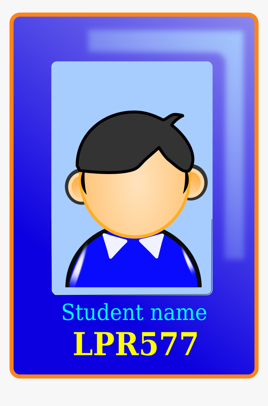 User Identity Clip Arts - School Id Card Cartoon, HD Png Download, Free Download