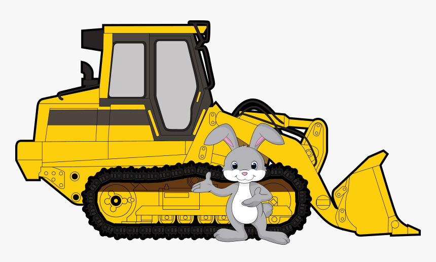 Bulldozer Clipart Library Bulldozer - Bunny Bulldozer, HD Png Download, Free Download
