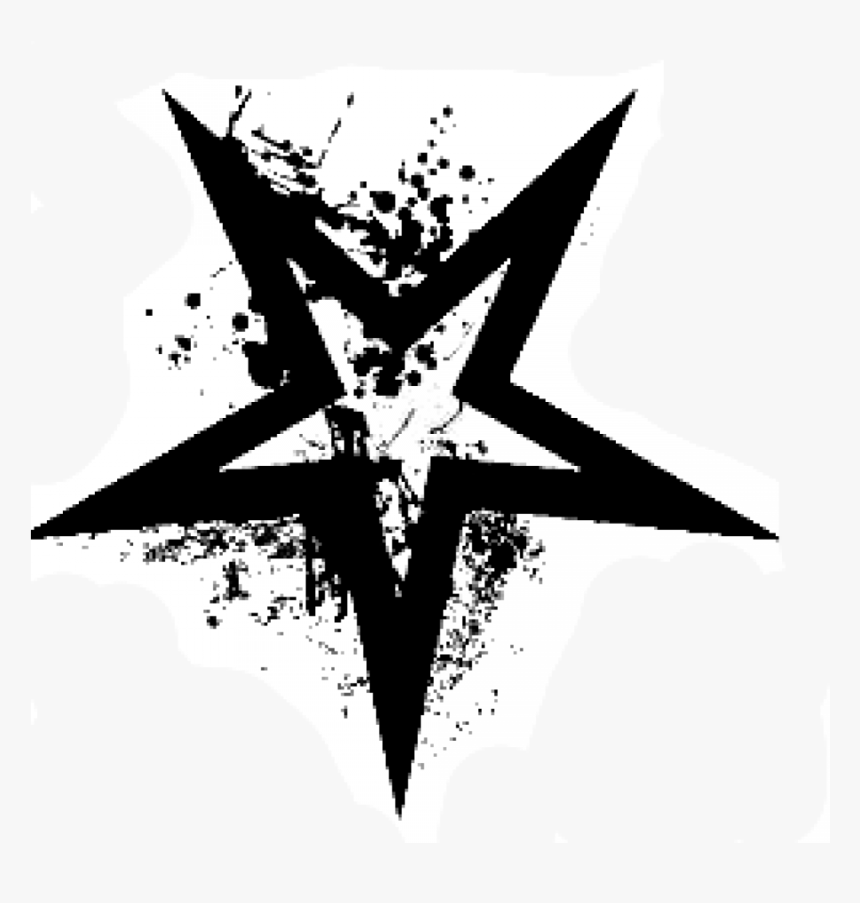 Grunge Star Free Vector - Black And White, HD Png Download, Free Download