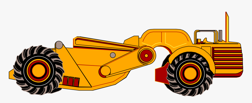 Wheel,machine,bulldozer - Scraper Machine Clip Art, HD Png Download, Free Download