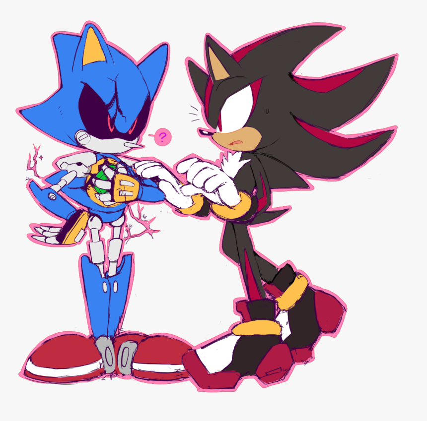 Sonic Y Metal Sonic Love - Metal Sonic And Sonic Love, HD Png Download, Free Download