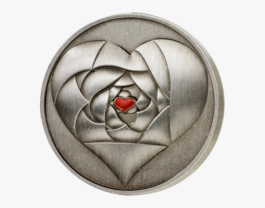 Cook Islands 2016 1$ Rose In Your Heart 1/2 Oz Antique - Emblem, HD Png Download, Free Download