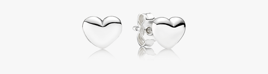 Silver Drawing Heart Ring - Pandora Silver Heart Earrings, HD Png Download, Free Download