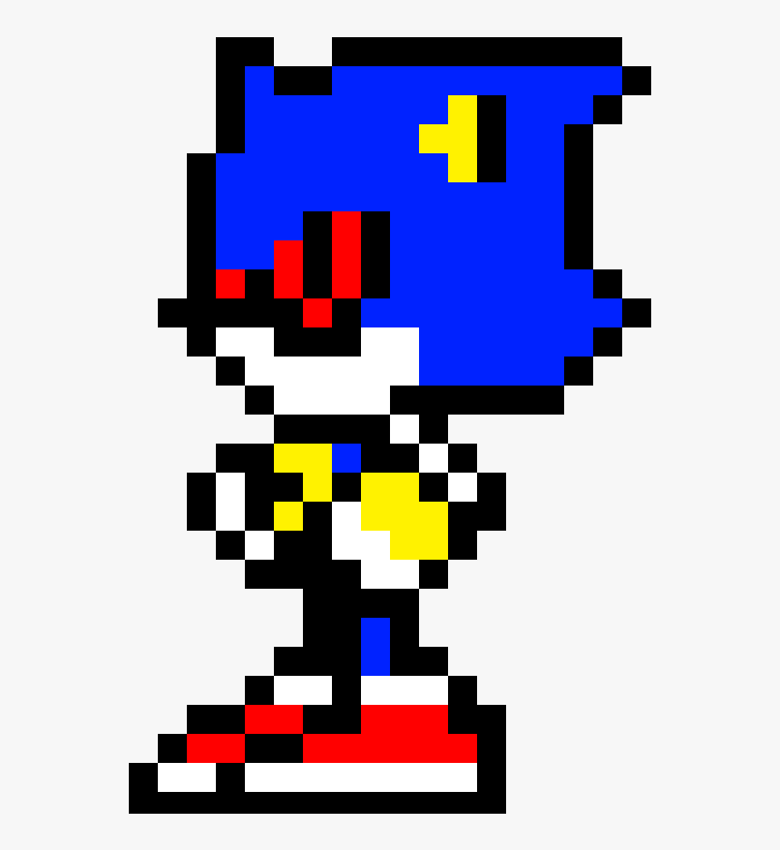 Simple Metal Sonic - Metal Sonic Pixel Art, HD Png Download, Free Download
