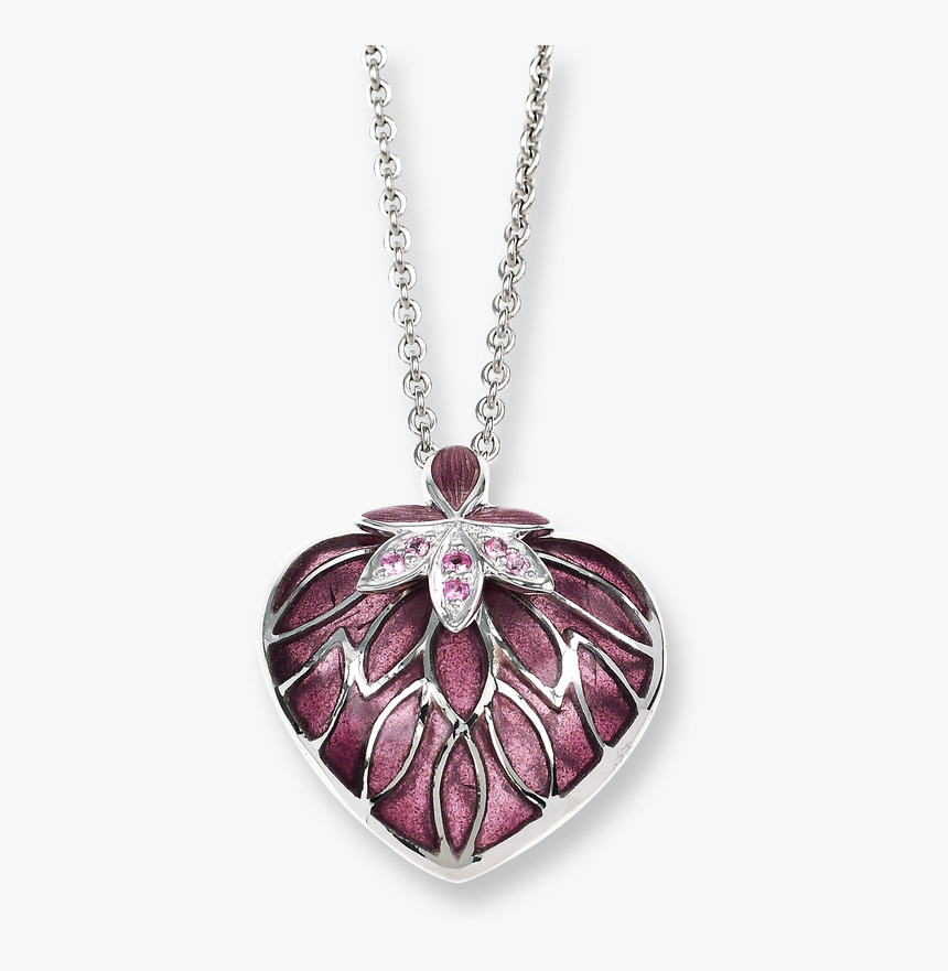 Nicole Barr Designs Sterling Silver Heart Necklace-pink - Locket, HD Png Download, Free Download