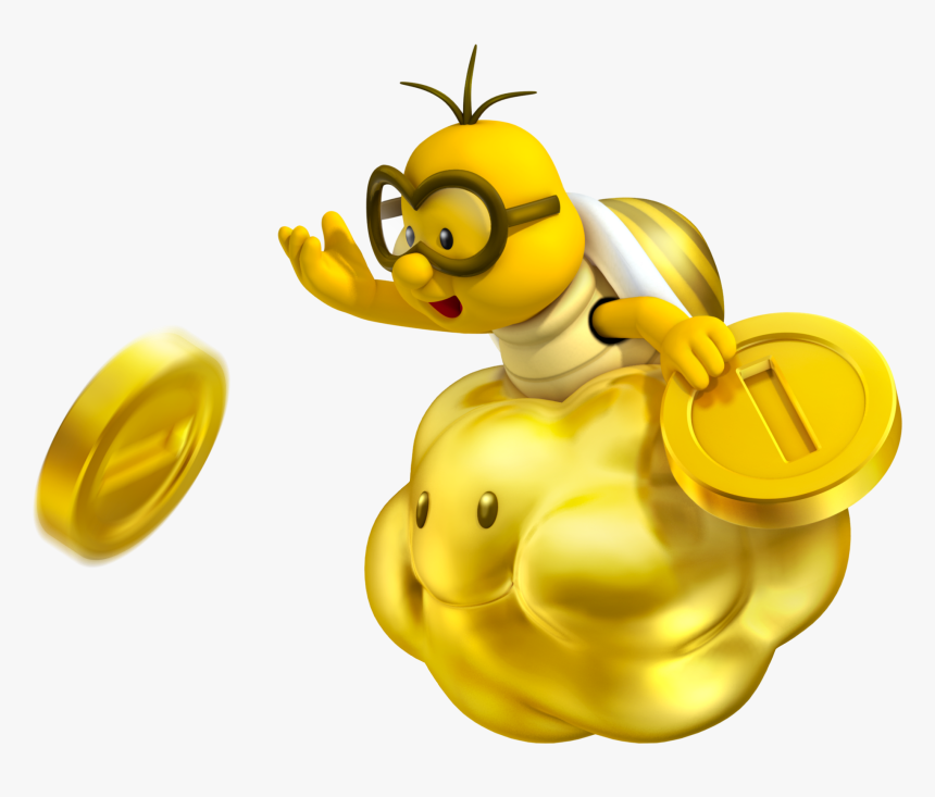 Coin Clipart Mario Bros - Lakitu Mario Bros, HD Png Download, Free Download